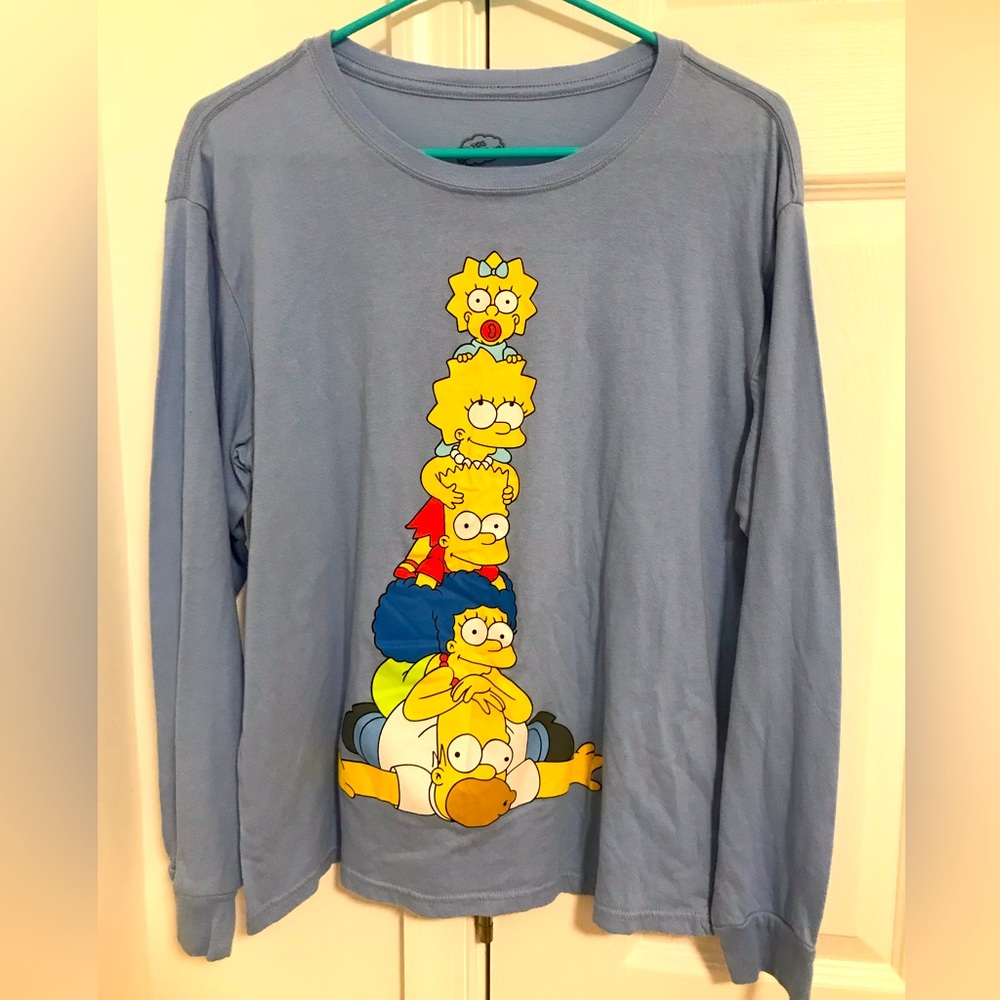 Women’s blue long sleeve XL top Simpsons good condition
